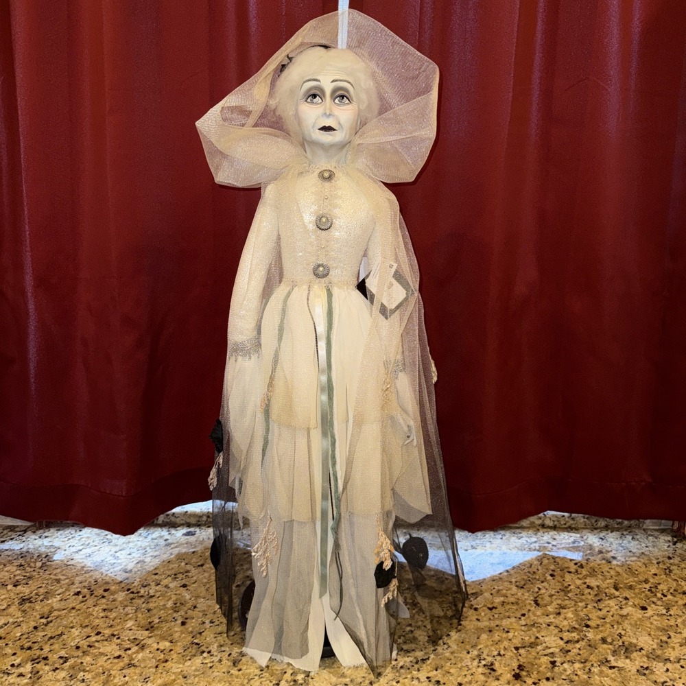 Katherines Collection Lady In Mourning Ghost Bride Doll Tulle Forest Cemetery 32